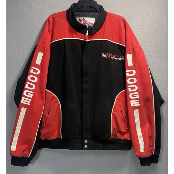 Vtg 90s Nascar Dodge Jacket Racing Champions Apparel Unisex Sz XXL Drivers Pit - Picture 1 of 13
